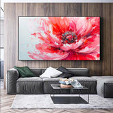 Original Colorful Flower Painting on Canvas, Large Wall Art Abstract Floral Landscape Wall Art, Custom Painting Living Room Home Decor Online